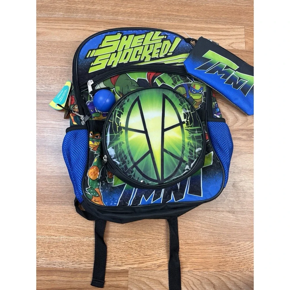 TMNT Backpack with Lunch Bag and Pencil Bag Teenage Mutant‎ Ninja Turtles NEW